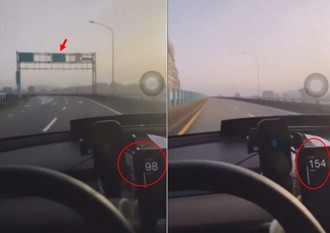 家寧哥新北環快上「飆速154」　手持錄影PO網成鐵證