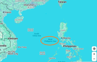谷歌地圖更改部分「南中國海」為「西菲律賓海」
