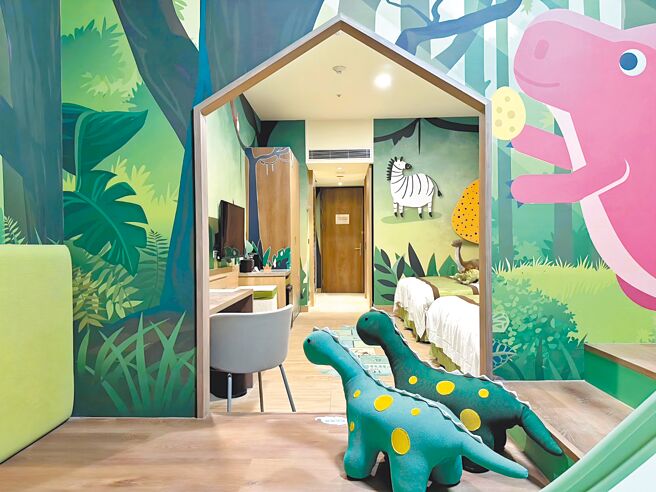 森林探险主题房。图／福容大饭店福隆提供