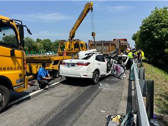 疑遭父碎念不爽！ 國道飆速撞砂石車喪命「撞擊畫面曝光」