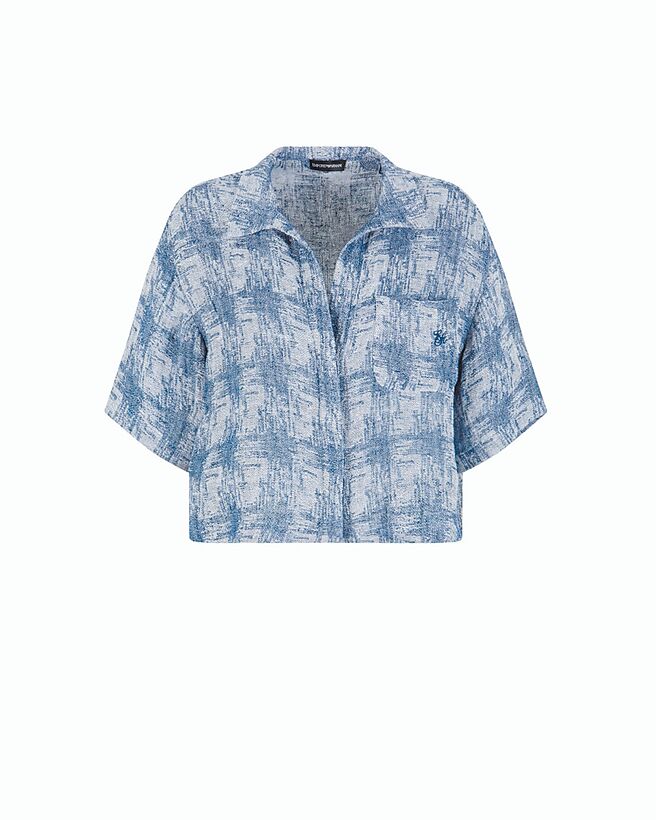 Emporio Armani格纹短版上衣，2万1800元。（Emporio Armani提供）