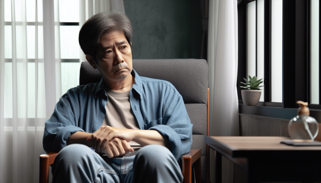 没来台湾一起卖猪肉维生，22年婚姻拢系假！中风男悲诉离婚获准。（示意图、与本案无关／AI生成）