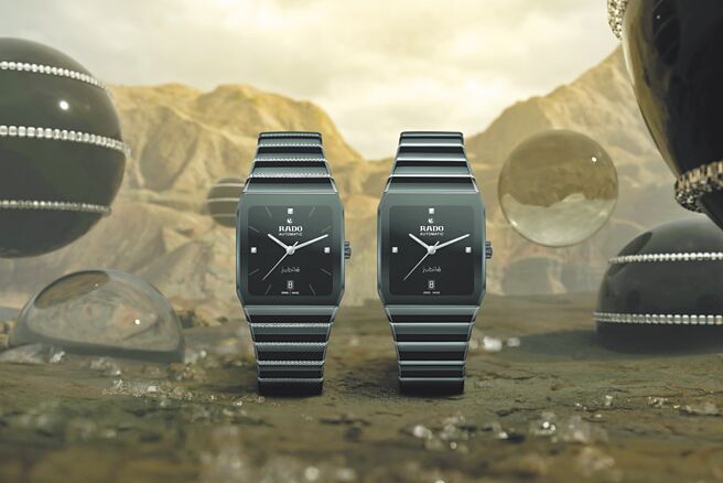 雷達表Anatom系列在時標、表帶等細節融入鑲嵌鑽石奢華元素。（RADO提供）