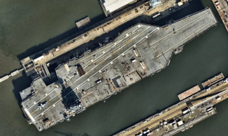 陸水泥航母大改造 尺寸和艦島佈置像極美國福特號