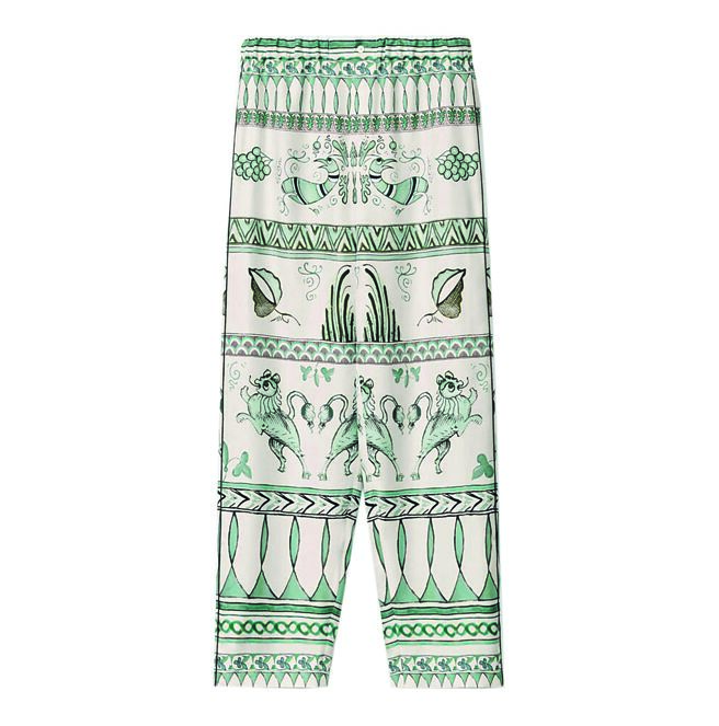 Fabiana Filippi圖騰絲質寬褲，5萬200元。（Fabiana Filippi提供）