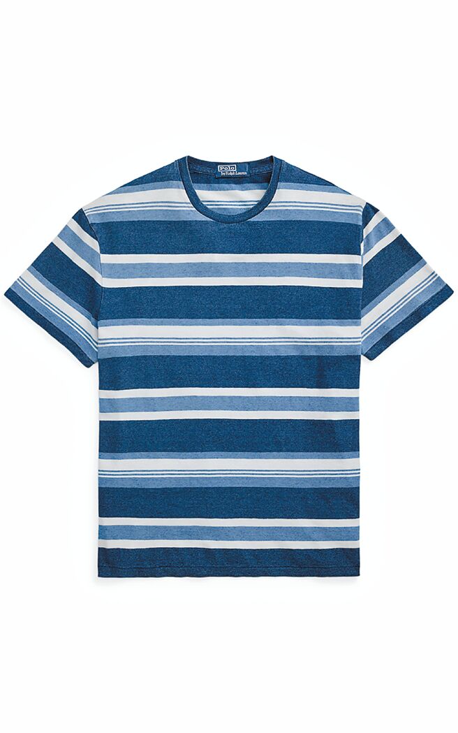 Polo Ralph Lauren經典版型條紋棉麻混紡T恤，5280元。（Ralph Lauren提供）