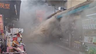 彰化鹿港老街傳火警 濃煙四竄嚇壞遊客