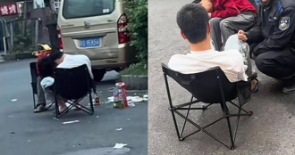 吃飯都不想結帳裝睡！ 陸男最後因為「這件事」醒來