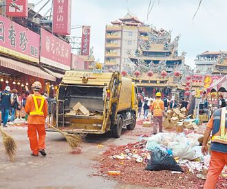 北港媽遶境炮屑109噸 創新低