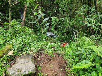 文化大學後山驚傳轎車衝下邊坡  駕駛幸無大礙