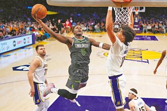 NBA》唯一主队输球 灰狼爆冷重挫湖人