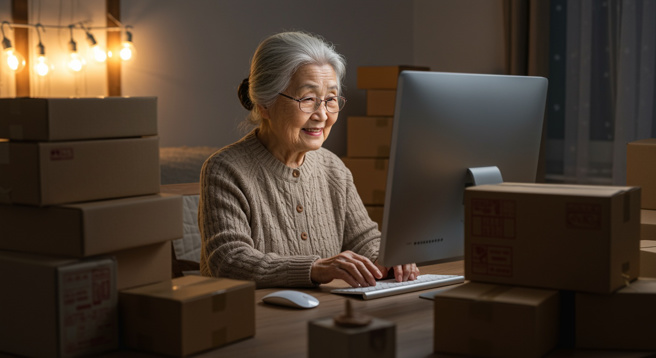 大陸最強78歲的客服已上線，老奶奶幫忙網店孫女，忙碌的相當開心。（示意圖、與本案無關／AI生成）