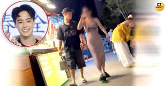 朱宇謀樂遊曼谷度假玩潑水節 女伴相陪肢體親密零距離