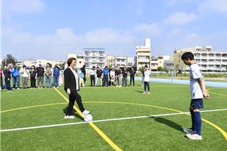 彰化鹿江國際中小學7周年校慶 迎來全新足球場啟用
