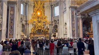 教宗方济各逝世 圣伯多禄大教堂最新画面曝光