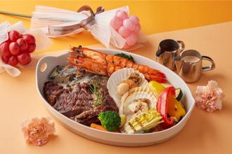 台北艾麗酒店母親節優惠 海陸雙人餐滿額贈氣球花束、拍立得