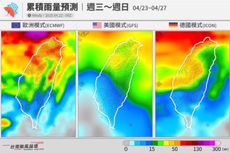 天氣》2地一片橘紅！明起春雨再開炸 專家：像打游擊戰
