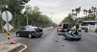 惊悚瞬间！屏科大骑士猛撞「硕班学长」轿车 男大生喷飞惨死