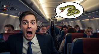飛機上有蛇！英男搭機突驚聲尖叫 百名乘客空中驚魂