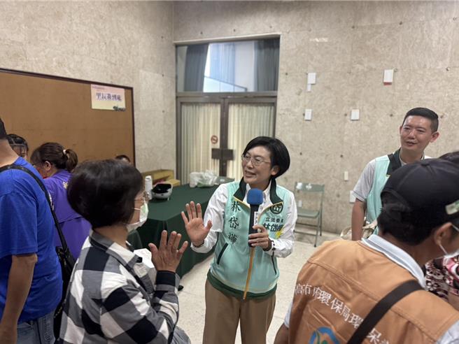 立委林岱樺24日跑行程不受影響。（洪靖宜攝）