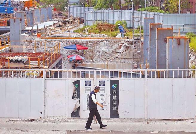 京華廣場施工工地。（中時資料照片）