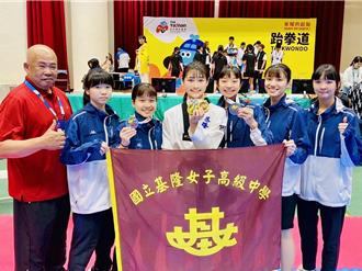 全中運基隆市奪8金    林侑萱跆拳道摘雙金破紀錄