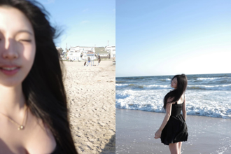 小S大女兒超兇身材細肩帶撐不住！ 海灘辣照網嘆：有大S的feel