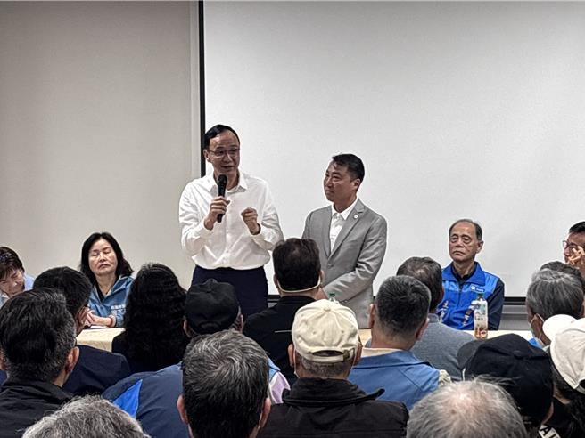 國民黨「反惡罷、戰獨裁」政策說明會桃園市楊梅區。(廖姮玥攝)