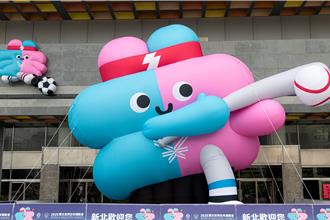 3寶報到！巨型壯寶氣球降臨板橋體育場 成打卡新地標