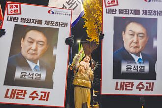 藍營支持者學學韓國民意