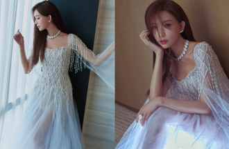 林志玲在裙底打燈太犯規！「激光裙襬」小心機美成仙女