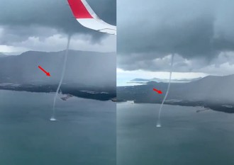 遊普吉島巧遇異相迎客 旅客拍下驚人「龍吸水」