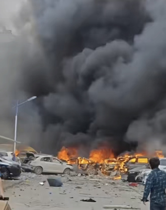 五一連假前！大陸社區天然氣大爆炸　多車燒毀傷亡不明