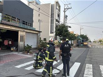 台中梧栖民和路传瓦斯外泄　疑施工不慎挖破管线