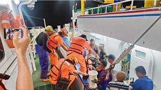 高雄印籍漁工捕魚遭鋼纜打斷腳   海巡隊緊急後送返港就醫