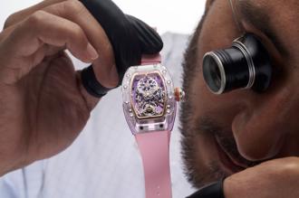 Richard Mille藍寶石水晶陀飛輪腕表 玩色迎春