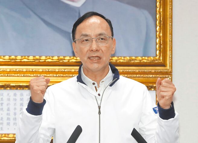 国民党主席朱立伦。（陈君玮摄）