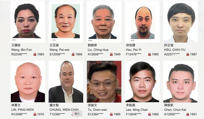  「橘子」許芷瑜成調查局外逃通緝犯首頁（翻拍調查局官網）