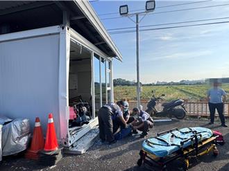 25歲男駕訓班「練重機」　誤撞休息室全身多處擦傷