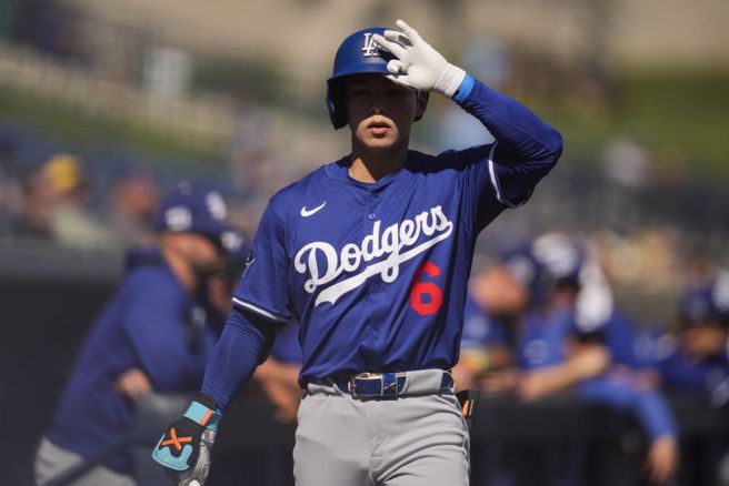 道奇內野手金慧成。（美聯社資料照）