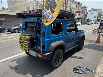 苗栗罢团志工宣传车被砸  男子疑精神不稳犯案