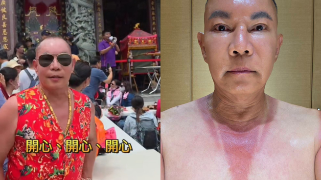 「吊车大王」胡汉龑今年首次参与白沙屯妈祖进香，现场感受妈祖魅力让他很感动。（图／翻摄自启德机械起重工程-股公司脸书）