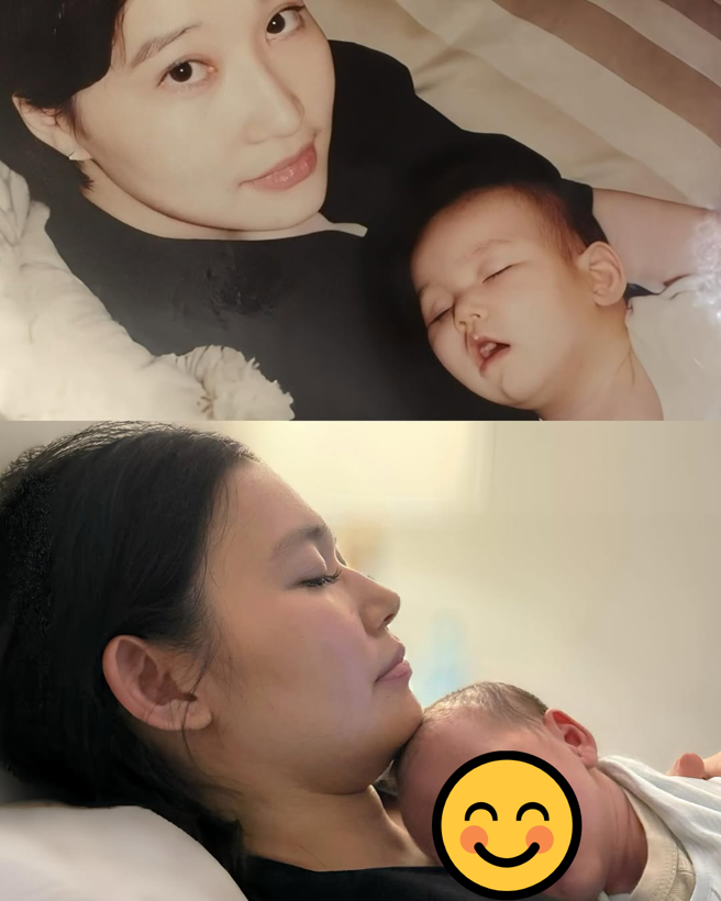 錢德月曬祖孫三代同框照。（圖／IG@carolchien17）