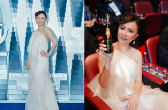 59歲劉嘉玲禮服裸背開到腰辣翻「 緊貼男星小鮮肉」畫面養眼