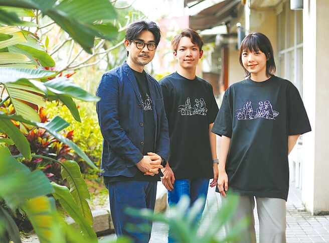 黄修平（左起）、吴祉昊、锺雪莹来台合体宣传新片《看我今天怎么说》。（陈俊吉摄）