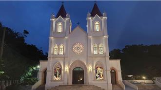 曾獲教宗加冕 全台唯一穿清官服聖母像 梅山天主堂今重新啟用