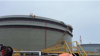 中油高雄大林廠火警 大型油槽竄火自行撲滅