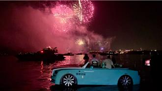 搶搭澎湖花火節便車 「海上超跑」進駐海上看花火