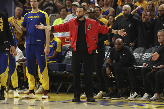 勇士超級球星柯瑞（Stephen Curry）透露G5復出機率。（圖／美聯社）
