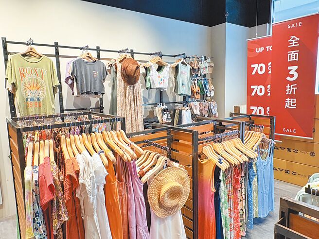 SKM Park Outlets高雄草衙Quiksilver ＆ Roxy全面3折起。（SKM Park Outlets提供）